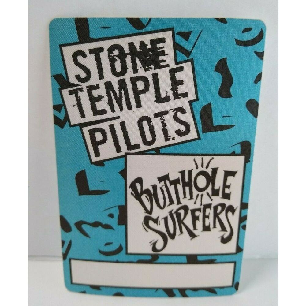 Stone Temple Pilots Butthole Surfers Backstage Pass Original Vintage 1993 Blue